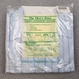 VTG Mens Sears Nightwear Set Pajama Polyester/Cotton Blend Large Long Sleeve NOS